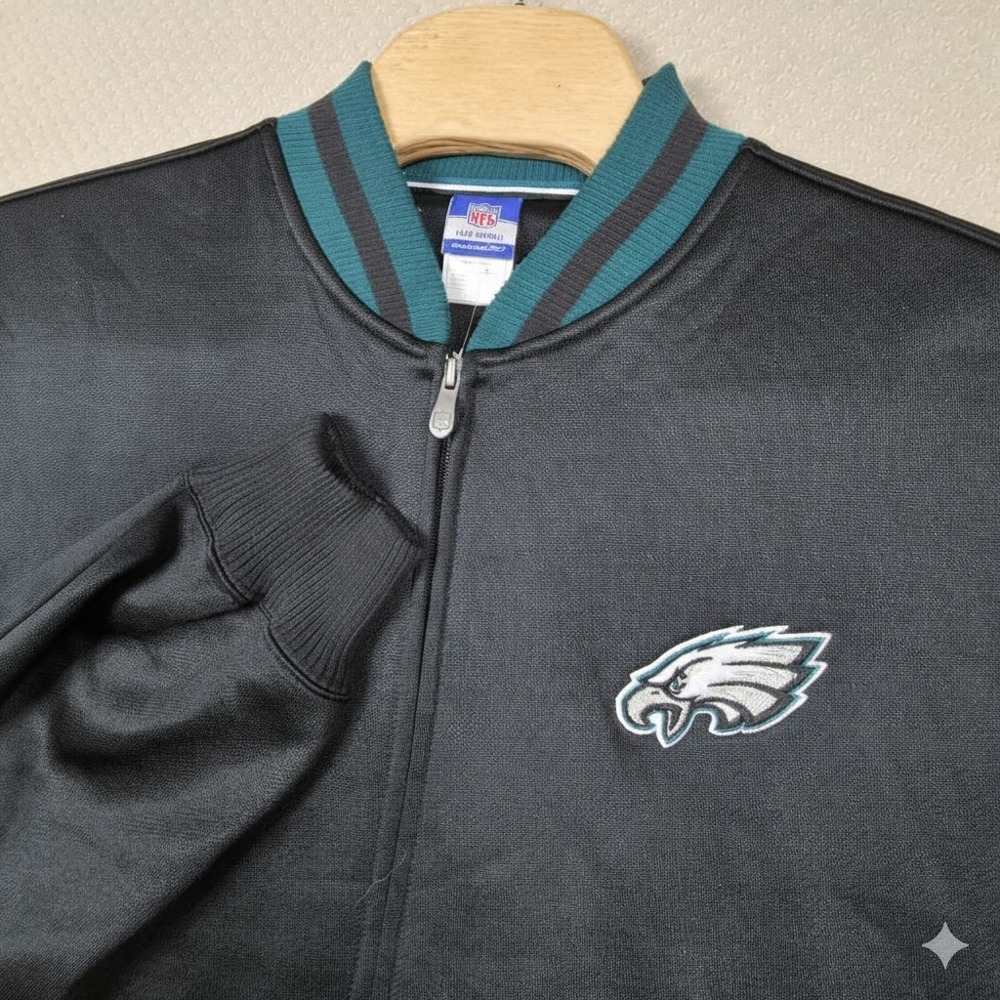 Vintage Y2K Reebok Philadelphia Eagles Jacket Mens Large NFL Bomber Throwbackโ